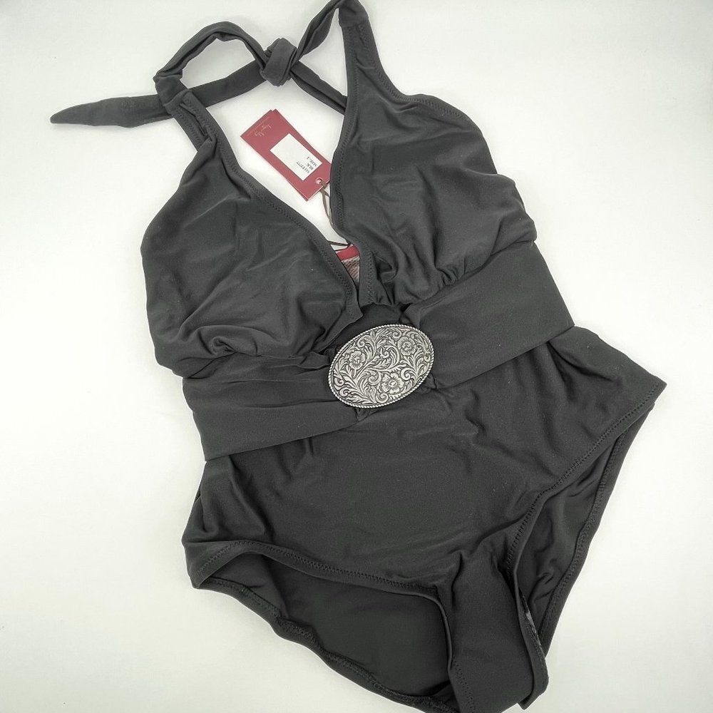 New Tigerlily Black Buckle One Piece - US Size 2